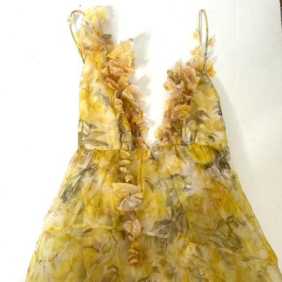 NWT Authentic Zimmerman Asymmetrical Harmony Peony Floral Dress SZ 1 US 6 - Picture 4 of 15